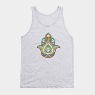 Hamsa Hand - Emerald(May) Tank Top